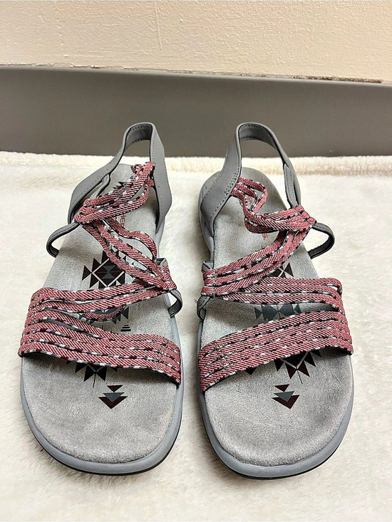 Skechers Shoes - Skechers Reggae Strappy Sandals Gray & Pink Size 7